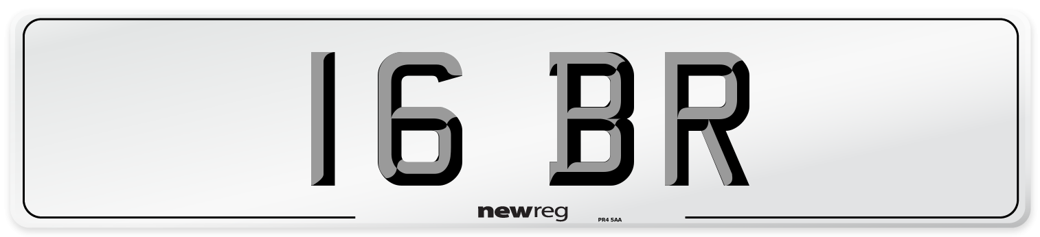 16 BR Number Plate from New Reg